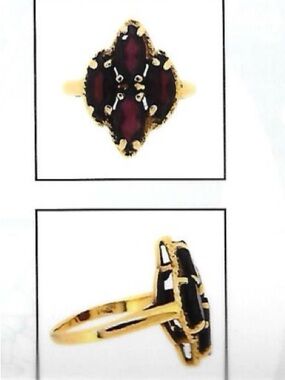 14k Gold Garnet Ring